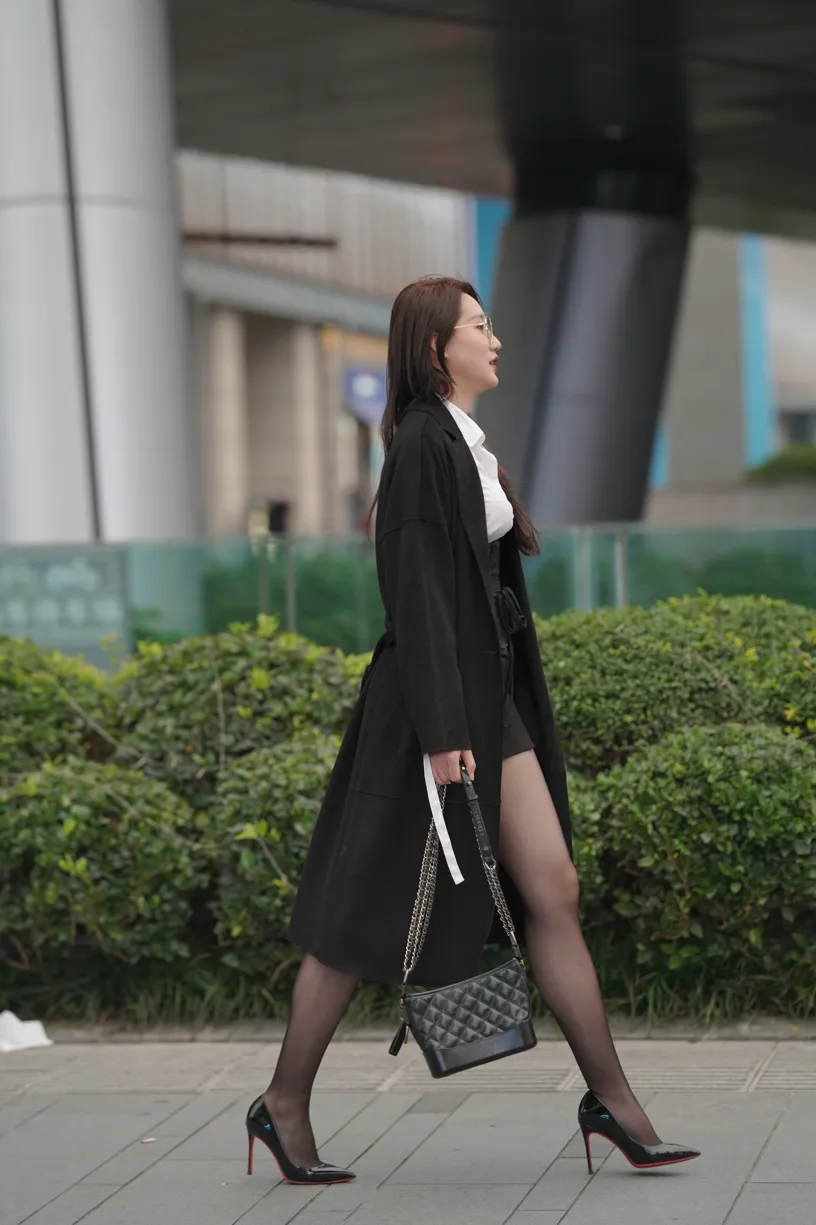 [Mzsock] NO.160 Long legs in black stockings street photography#[105P]-78